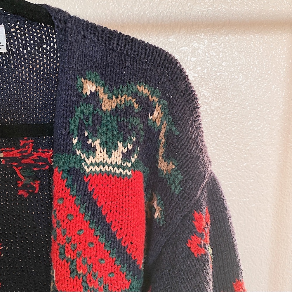 Talbots colorful sweater cardigan front button vintage style